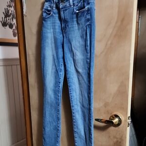 PAIGE Light Blue Women's Straight Ankle Cut Jeans